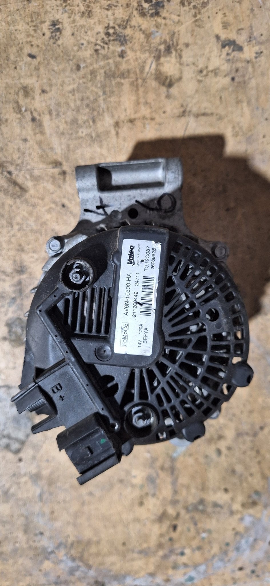 Originele Dynamo Ford Focus C-Max Fiesta 1.6 Ti-VCT TDCi AV6, Gebruikt, -, -, Ophalen of Verzenden