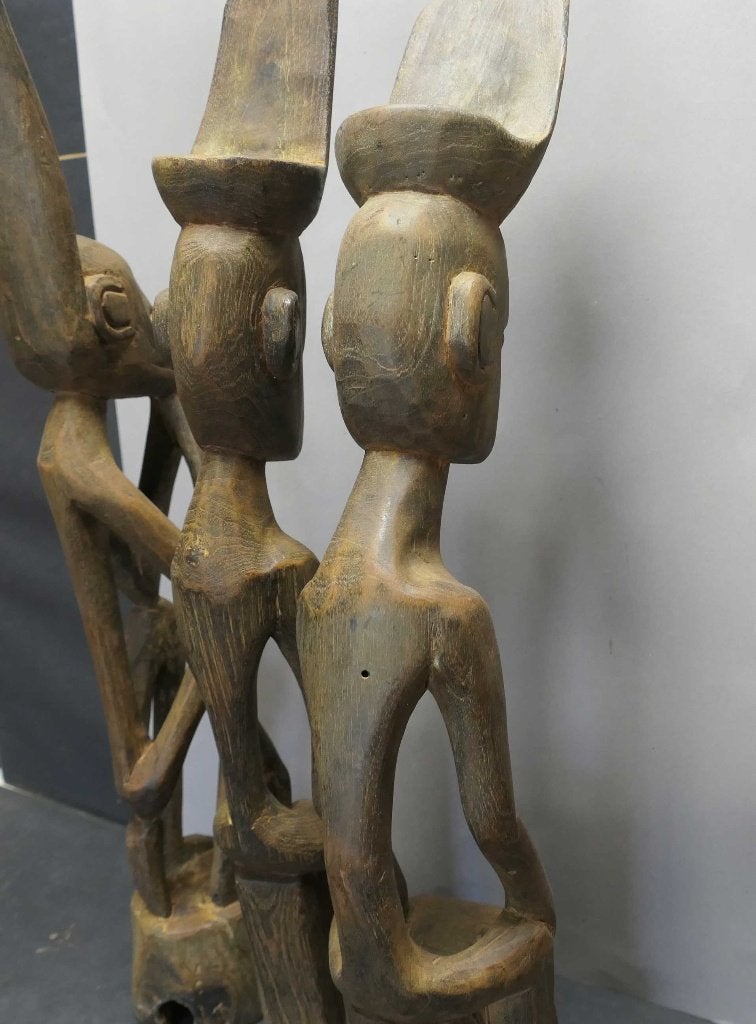 houten beelden Indonesie DQ3 houtsnijwerk kunst beeld Indie, Antiek en Kunst, Ophalen of Verzenden