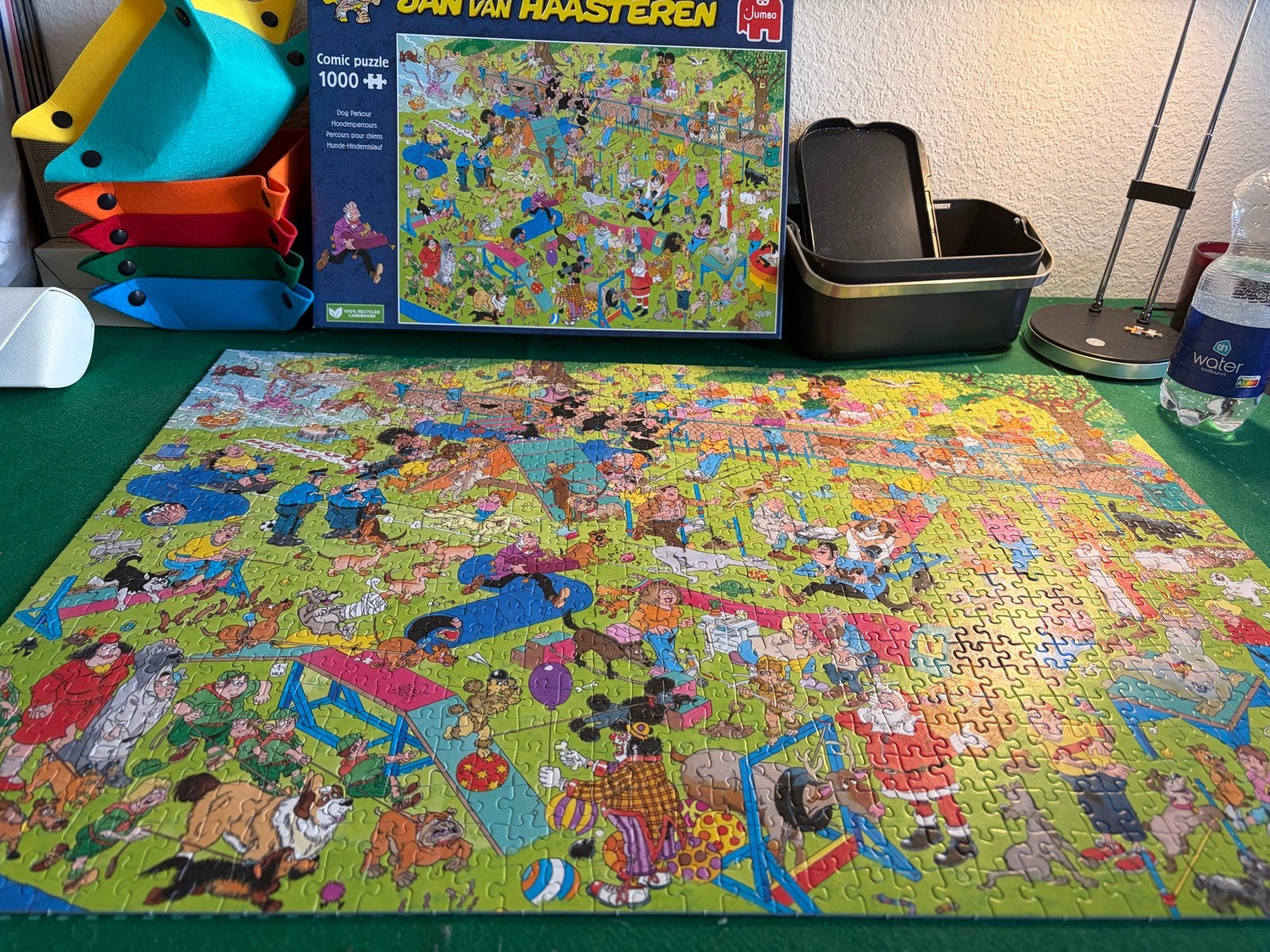 Jan van Haasteren hondenpacours Puzzel 1000+ stukjes, Ophalen of Verzenden, Meer dan 1500 stukjes, Gebruikt, Legpuzzel