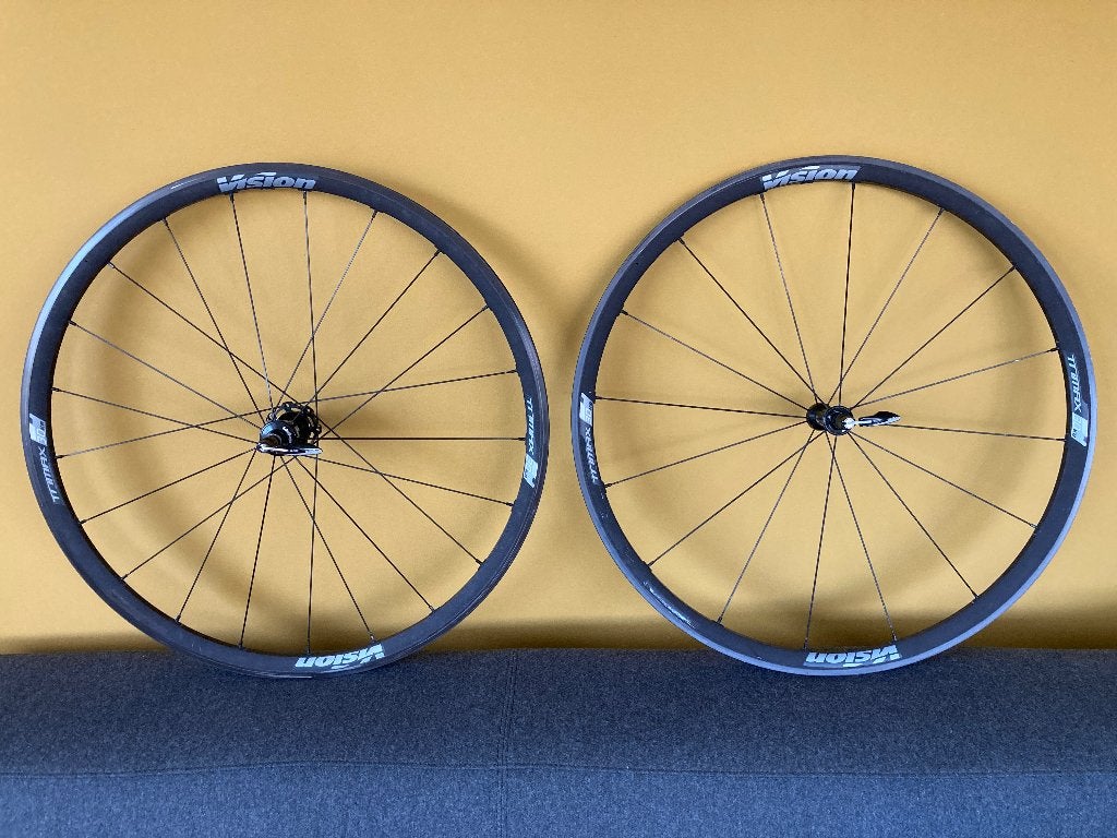 Vision Trimax 30 KB wielset in zeer mooie staat, 1570 gram, Fietsen en Brommers, Fietsonderdelen, Gebruikt, Vision, Aluminium