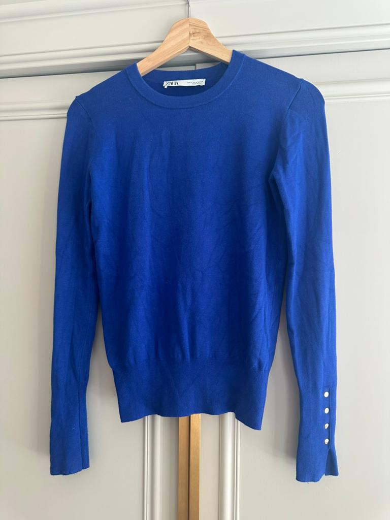 Zara trui cobalt blauw, maat S, Ophalen of Verzenden, Zo goed als nieuw, Maat 38/40 (M), Blauw