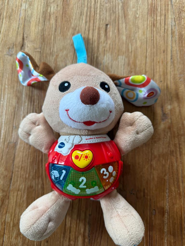 VTech - Baby Knuffel & Speel Puppy, Ophalen of Verzenden, Zo goed als nieuw, 6 maanden tot 2 jaar