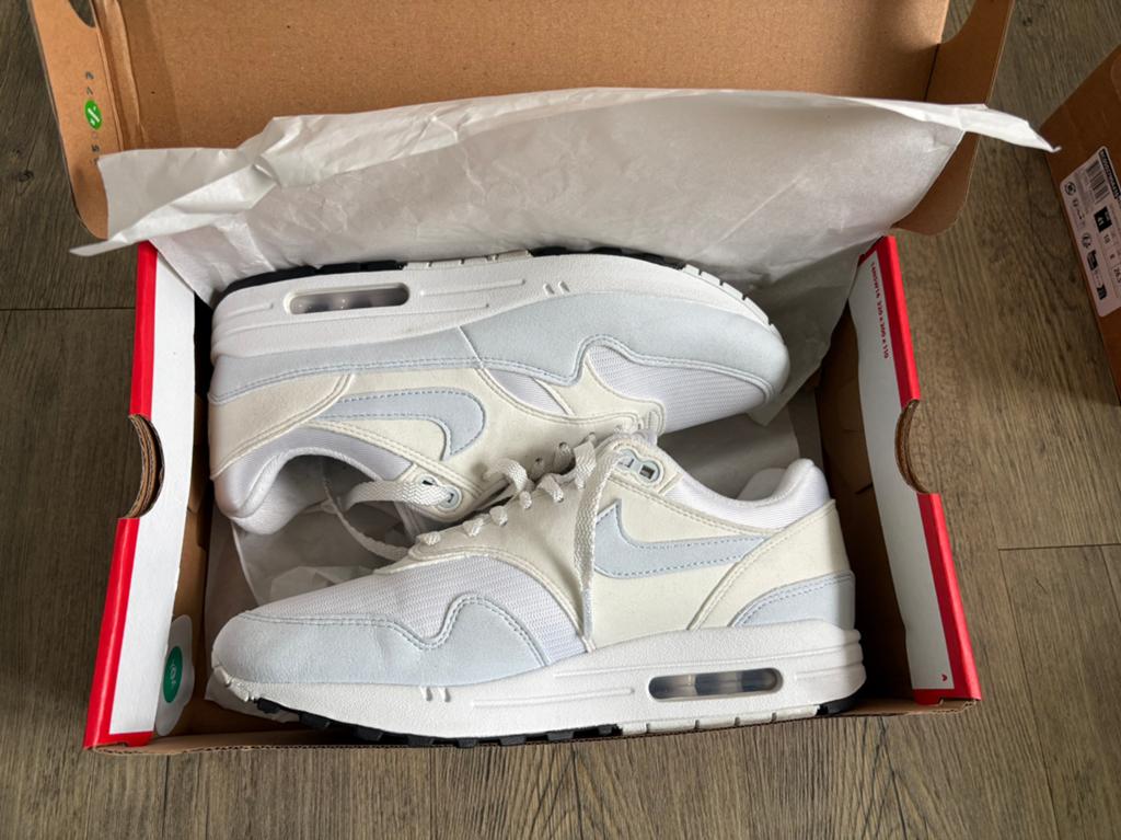 Zgan Nike air max 1 maat 41, Ophalen of Verzenden, Zo goed als nieuw, Blauw, Sneakers of Gympen