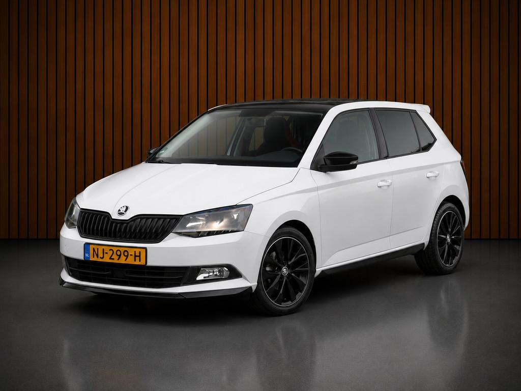 Skoda Fabia 1.2 TSI Monte Carlo | ⭐Panoramadak | ✅Trekha, Stof, Euro 6, 4 cilinders, Wit