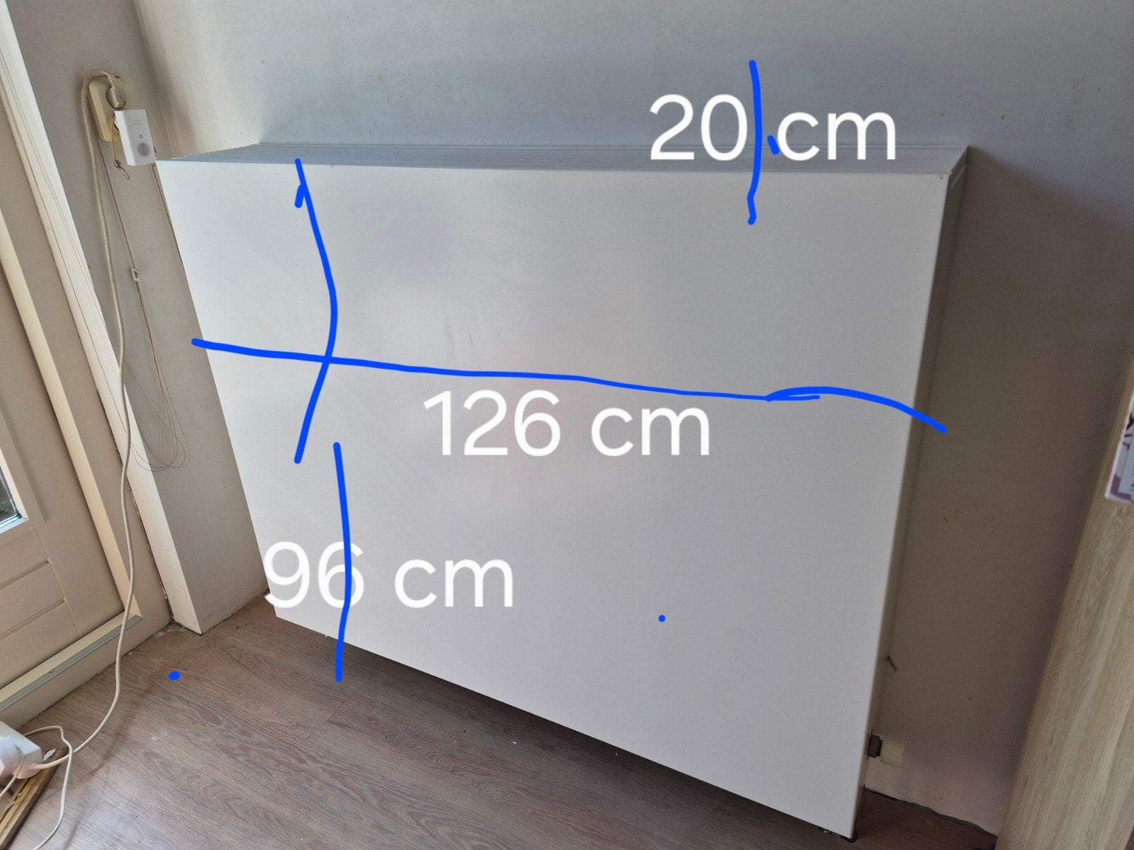 Convectorput radiatoren met ombouw - 126x96x20 cm, Ophalen, Gebruikt, Radiator, 30 tot 80 cm