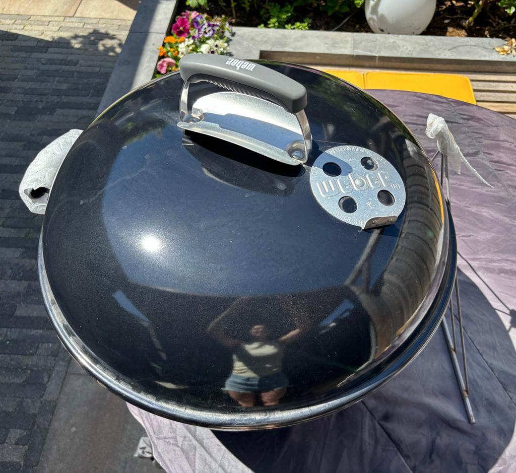 Weber Kettle Original 57cm - bijna ongebruikt, goede staat, Tuin en Terras, Ophalen, Gebruikt