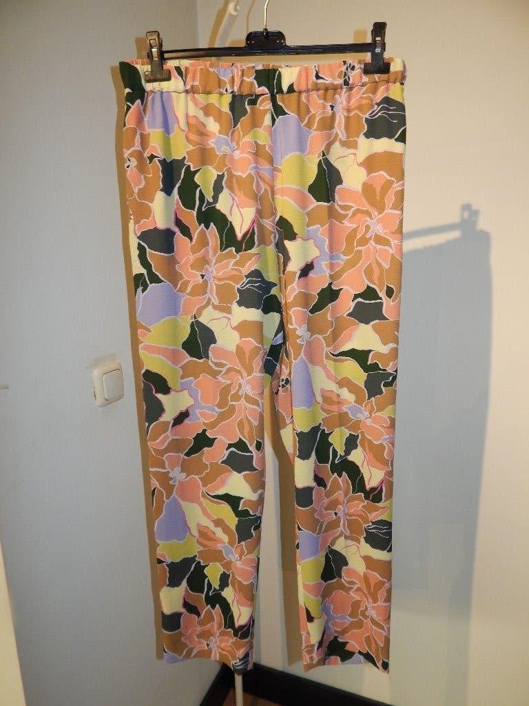 Dries van Noten geweldig mooie broek bloemen print BE 44