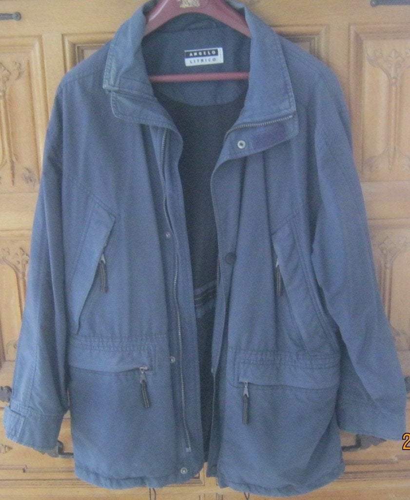 Jas regenjas parka maat 50/52, Maat 52/54 (L), Blauw, Angelo Litrico, Ophalen of Verzenden