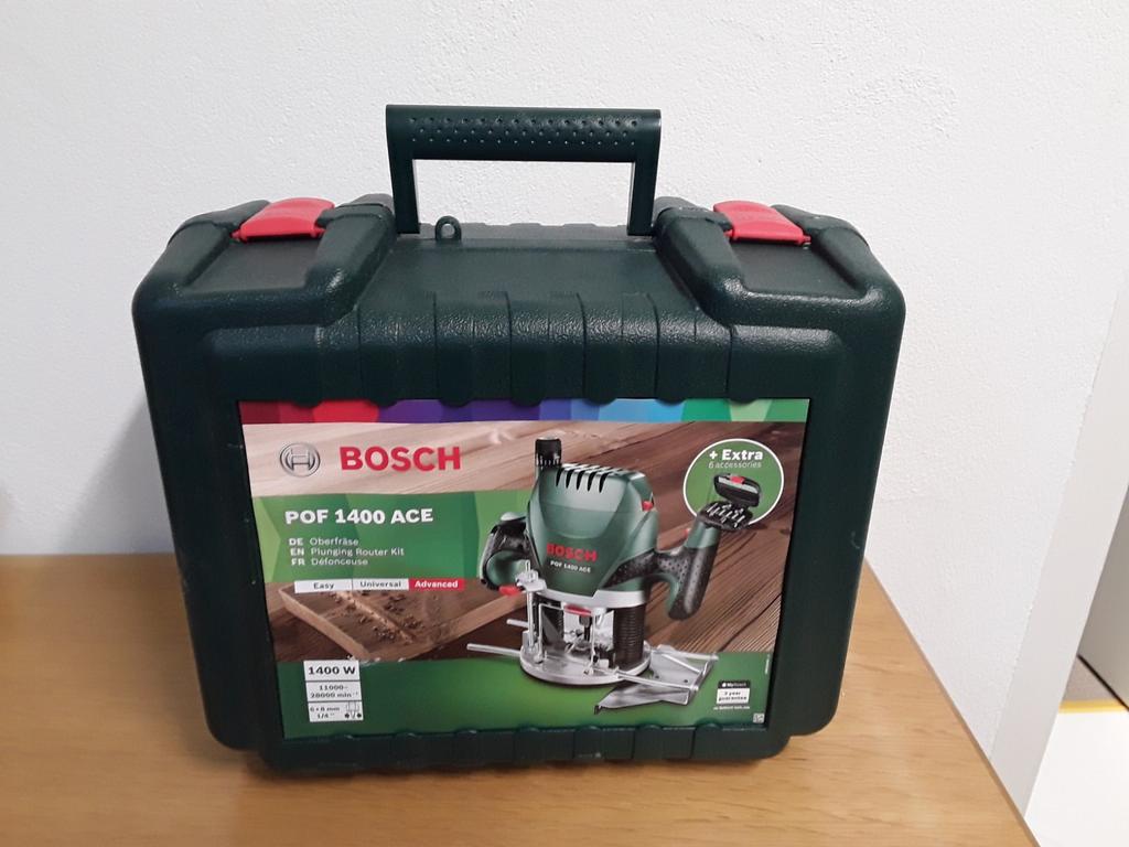 Bosch pof 1400 ace bovenfrees, Ophalen, Zo goed als nieuw, Elektrisch, Bovenfrees
