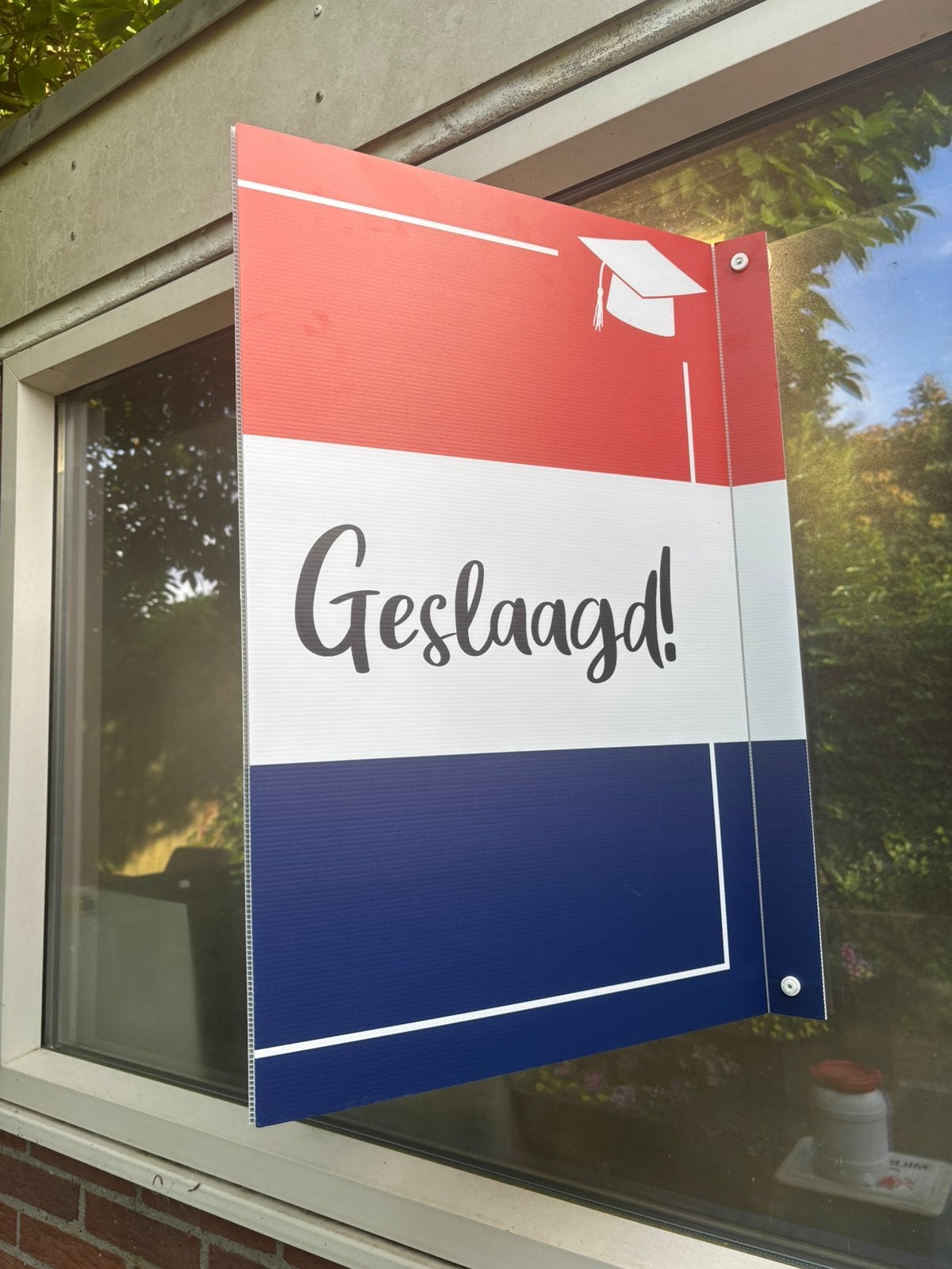 Geslaagd bord, Ophalen of Verzenden, Zo goed als nieuw