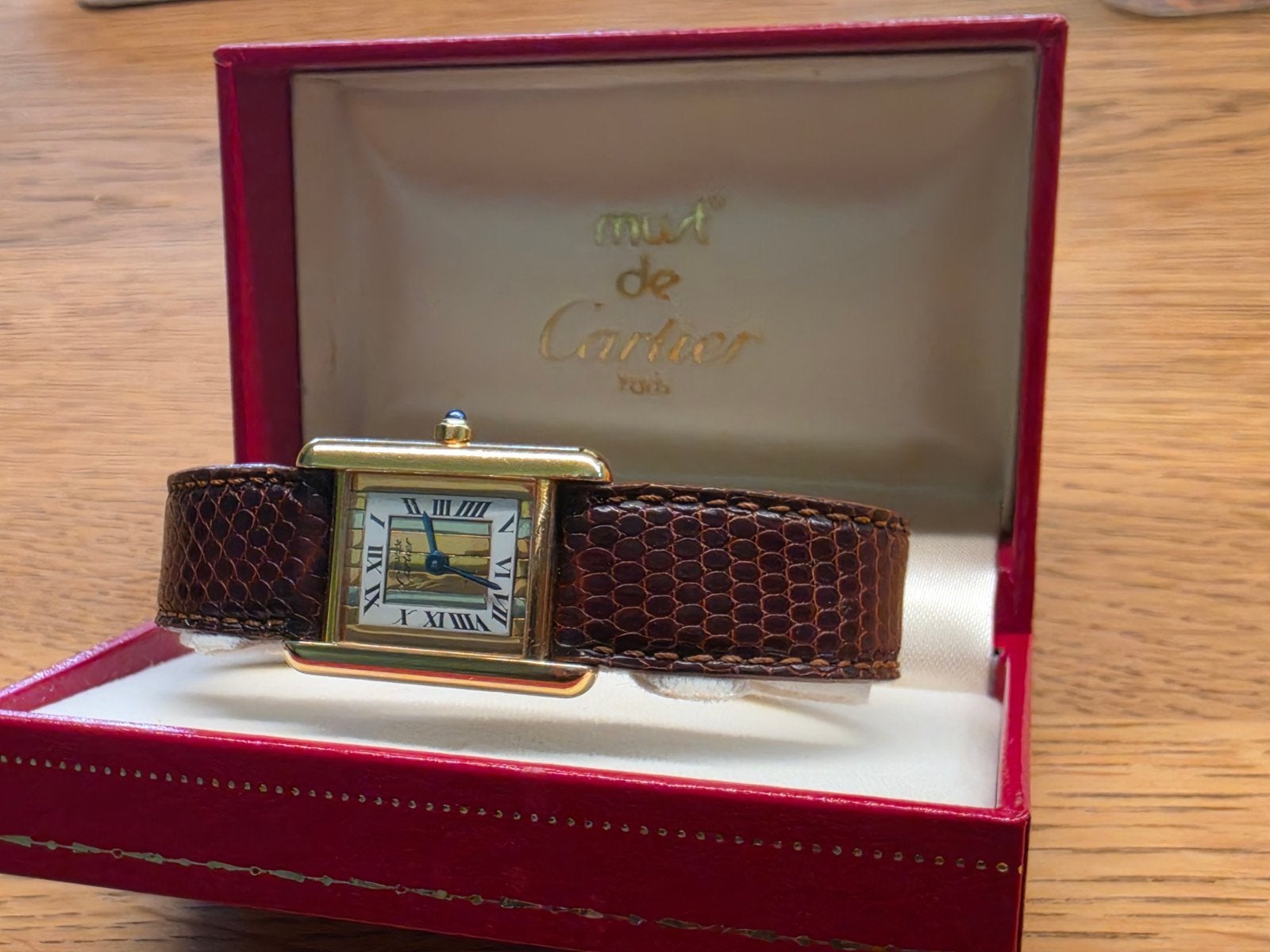 Cartier tank vermeil. Must de Cartier, Overige merken, Polshorloge, Ophalen of Verzenden, Zilver