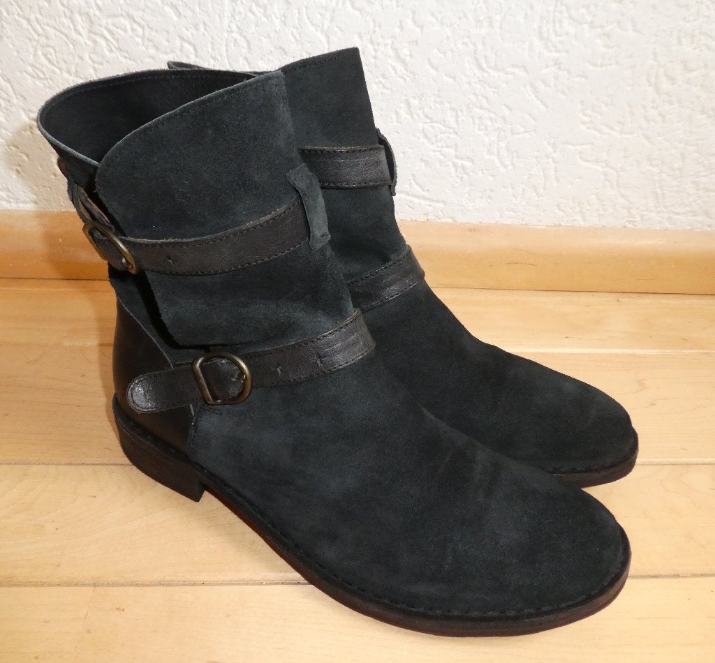 Fiorentini + Baker biker boots maat 41 zwart suède leer Eli, Verzenden, Zwart, Lage of Enkellaarzen, Zo goed als nieuw