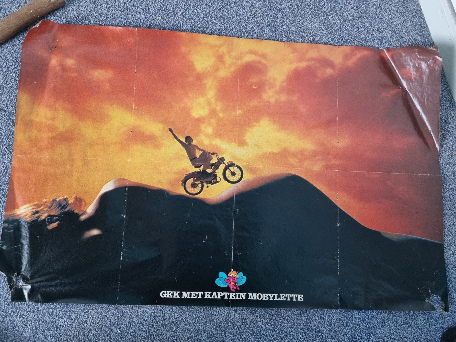 Poster Kaptein Mobylette, Ophalen of Verzenden, Zo goed als nieuw