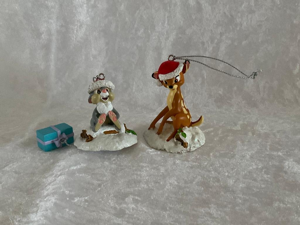 Disney ornamenten set - bambi en stamper, Verzamelen, Disney, Ophalen of Verzenden, Bambi of Dumbo, Zo goed als nieuw, Beeldje of Figuurtje