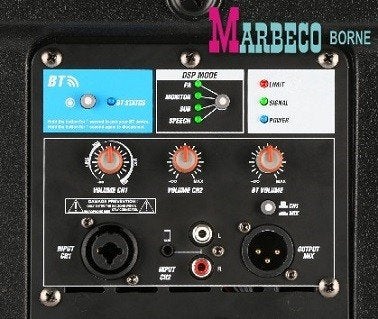 Actieve speaker, Luidspreker 10", Bluetooth, Bi-ampl, PD410A, Overige merken, Info@marbeco.nl, 120 watt of meer, Front, Rear of Stereo speakers
