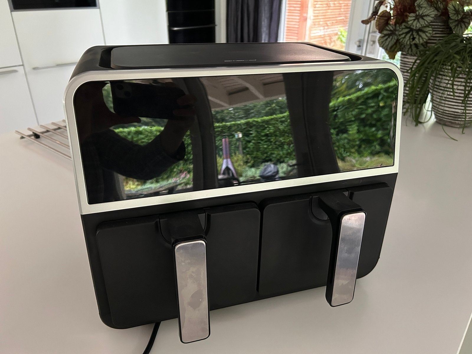 Emerio Smart Fryer AF-132833.2 - Dubbele Airfryer, Ophalen, Zo goed als nieuw, Airfryer, 1500 gram of meer