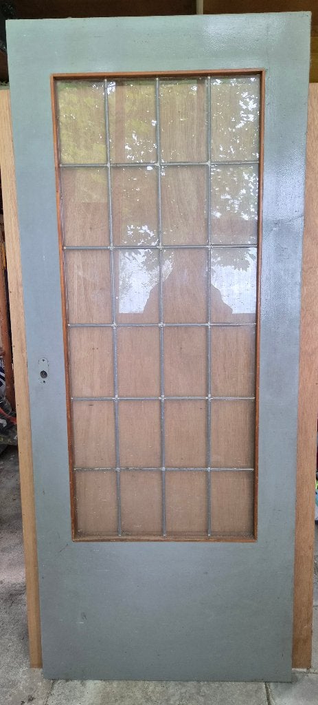 Binnendeur met glas in lood, Ophalen, Gebruikt, 80 tot 120 cm, Glas in lood