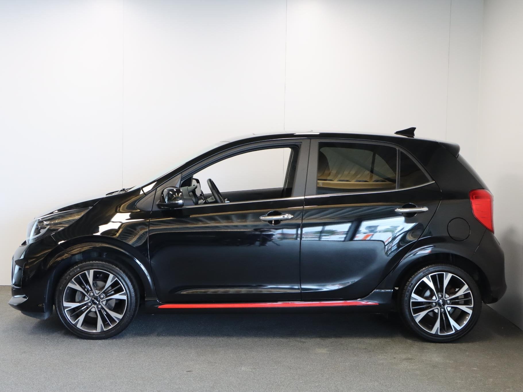 Kia Picanto 1.0 T-GDi GT-Line 5p, Auto's, 12 maanden, 101 pk, Gebruikt, Zwart