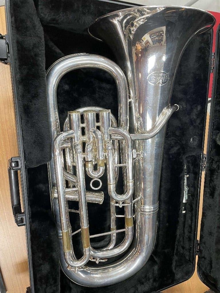 Euphonium Manchester Braas S/N 387125, Ophalen, Gebruikt, Euphonium of Tenortuba, Met koffer of draagtas