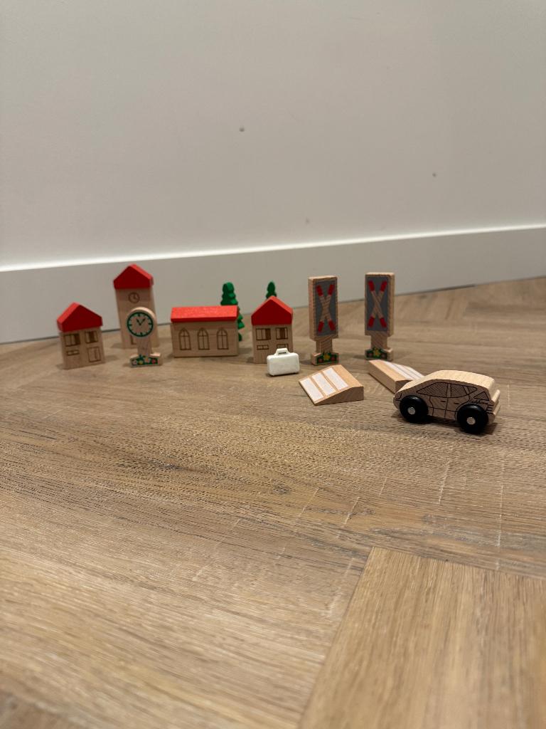 ZGAN Brio Eichhorn houten trein stad accessoire speel set, Ophalen of Verzenden, Zo goed als nieuw