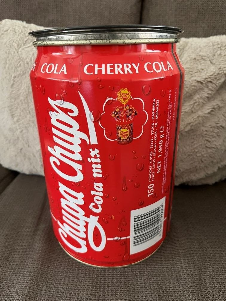 Chupa Chups Cola Mix Blik - Decoratie/Opbergblik, Verzamelen, Ophalen of Verzenden, Zo goed als nieuw, Gebruiksvoorwerp