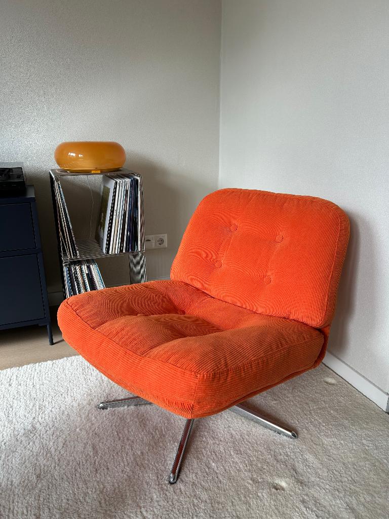 Ikea Dyvlinge fauteuil oranje, Ophalen, 75 tot 100 cm, Zo goed als nieuw, Stof