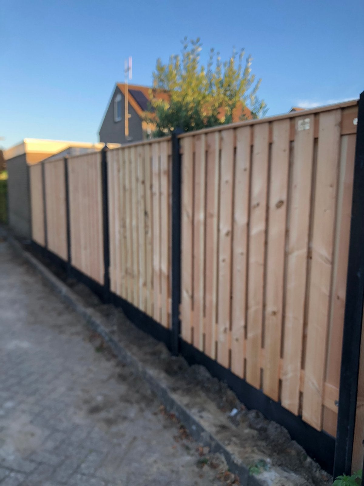 Hout betonschutting, Ophalen, 1 tot 2 meter, 6 meter of meer, Nieuw