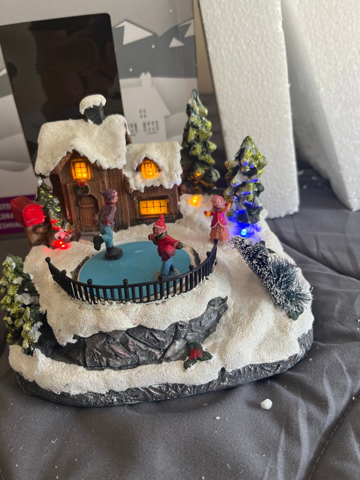 Kerstdecoratie schaatsbaan, Diversen, Ophalen, Zo goed als nieuw
