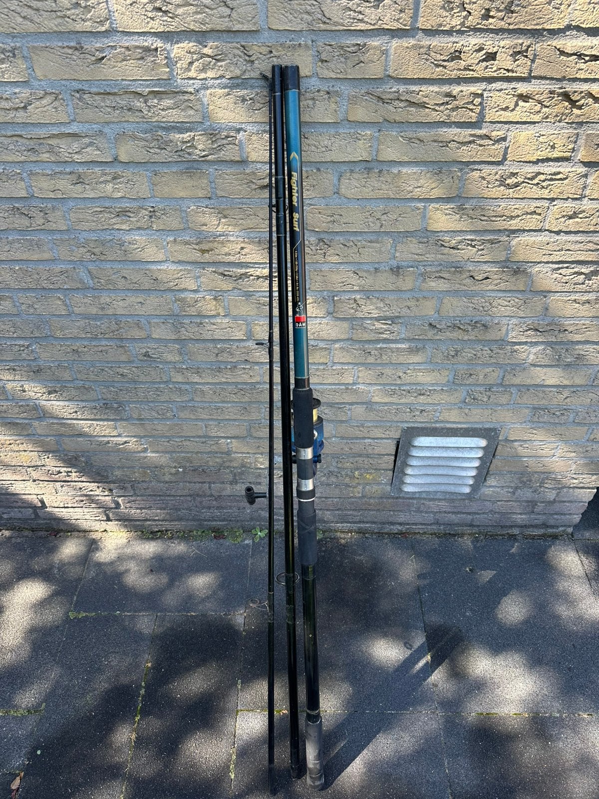 Dam fighter surf strandhengel met quick molen, Ophalen, Gebruikt, Complete set