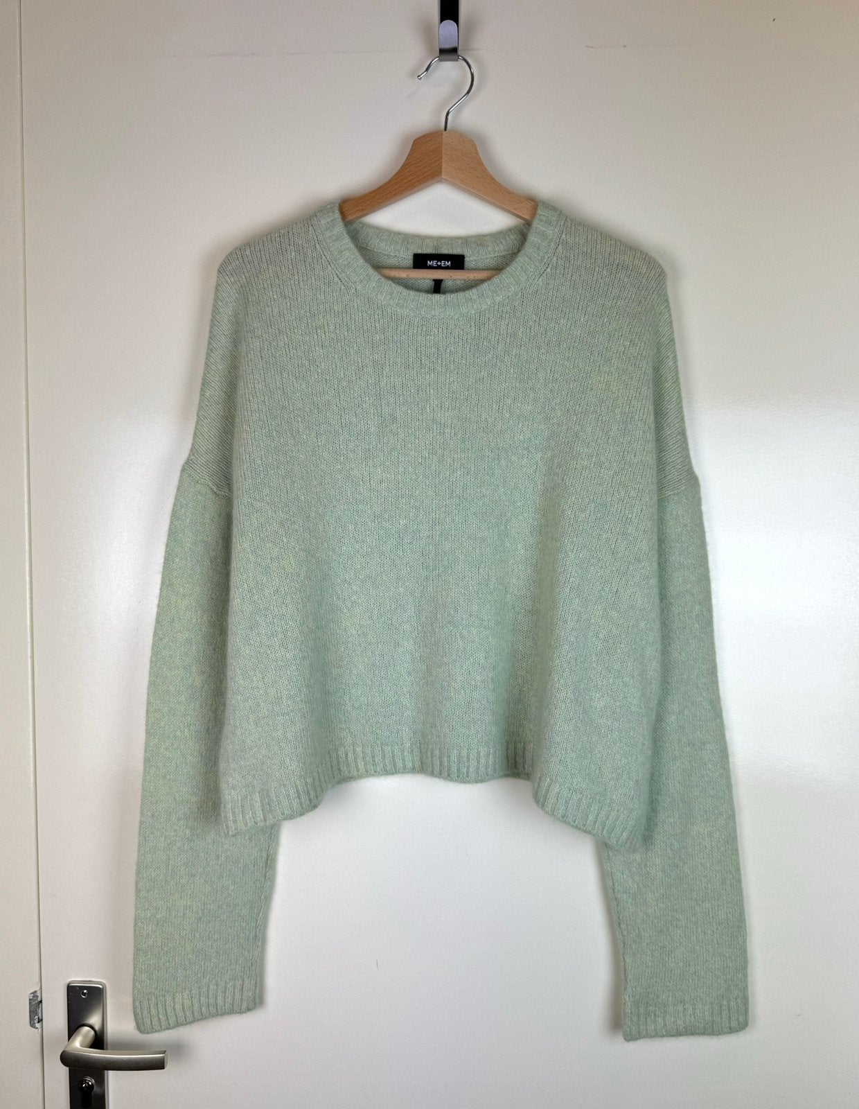 ME+EM Cashmere Merino Silk Mint Boxy Sweater Jumper Pullover, Verzenden, Zo goed als nieuw, Maat 38/40 (M), Groen