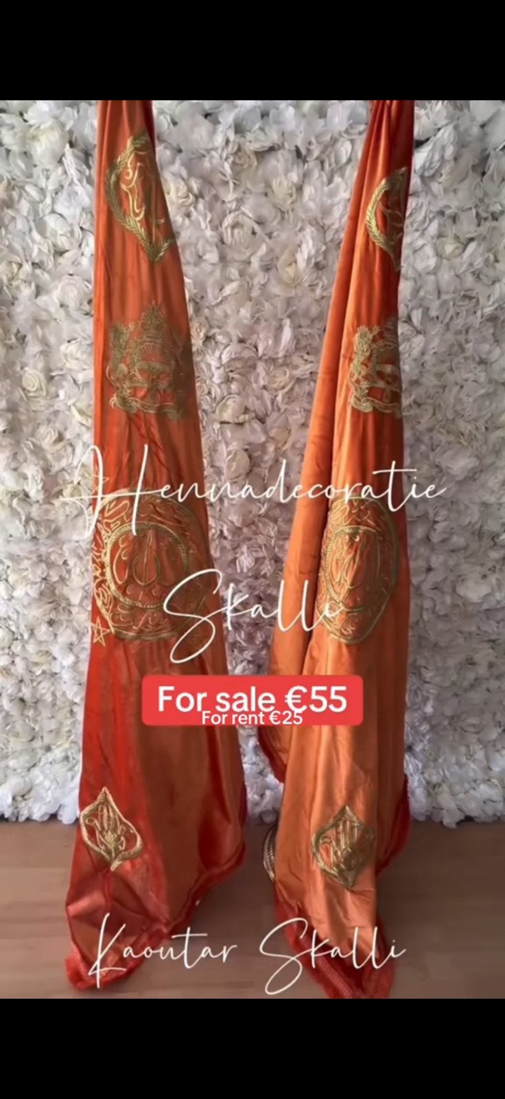Marokkaanse oranje vlaggen, Kleding | Dames, Trouwkleding en Trouwaccessoires, Ophalen of Verzenden, Zo goed als nieuw, Oranje