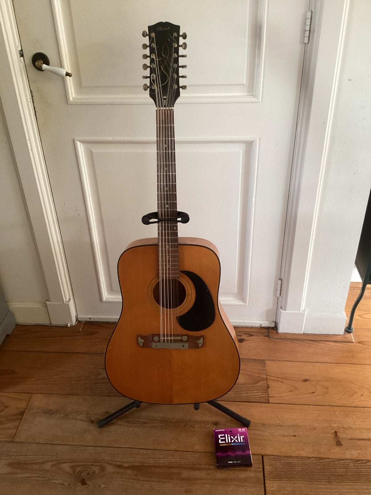 Vintage Klira 12-snarige Westerngitaar - Goede staat, Muziek en Instrumenten, Ophalen, Gebruikt, Western- of Steelstringgitaar