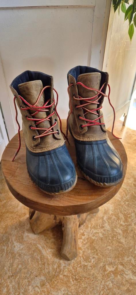 Sorel Boots - Bruin/Blauw met Rode Veters, Bruin, Lage of Enkellaarzen, Gedragen, Sorel