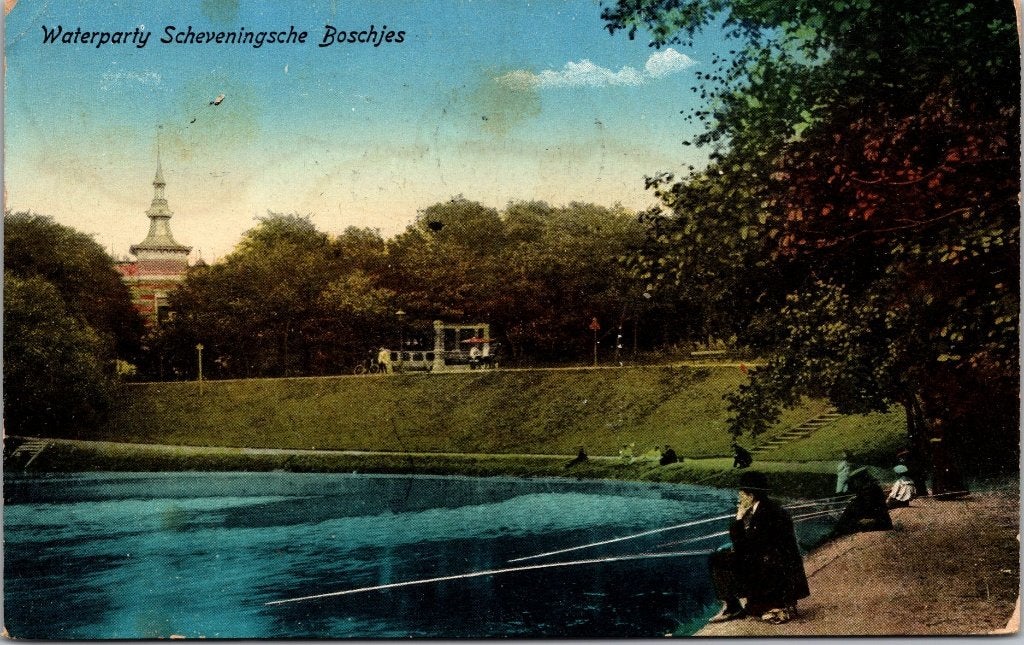 Scheveningen - 12 antieke ansichtkaarten Scheveningse Bosjes, Verzenden, Voor 1920, Gelopen, Zuid-Holland