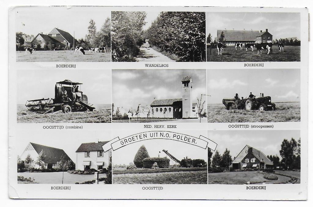 Noord Oost Polder  Ansichtkaart uit 1959   ( B7741 ), Verzenden, 1940 tot 1960, Gelopen, Zeeland