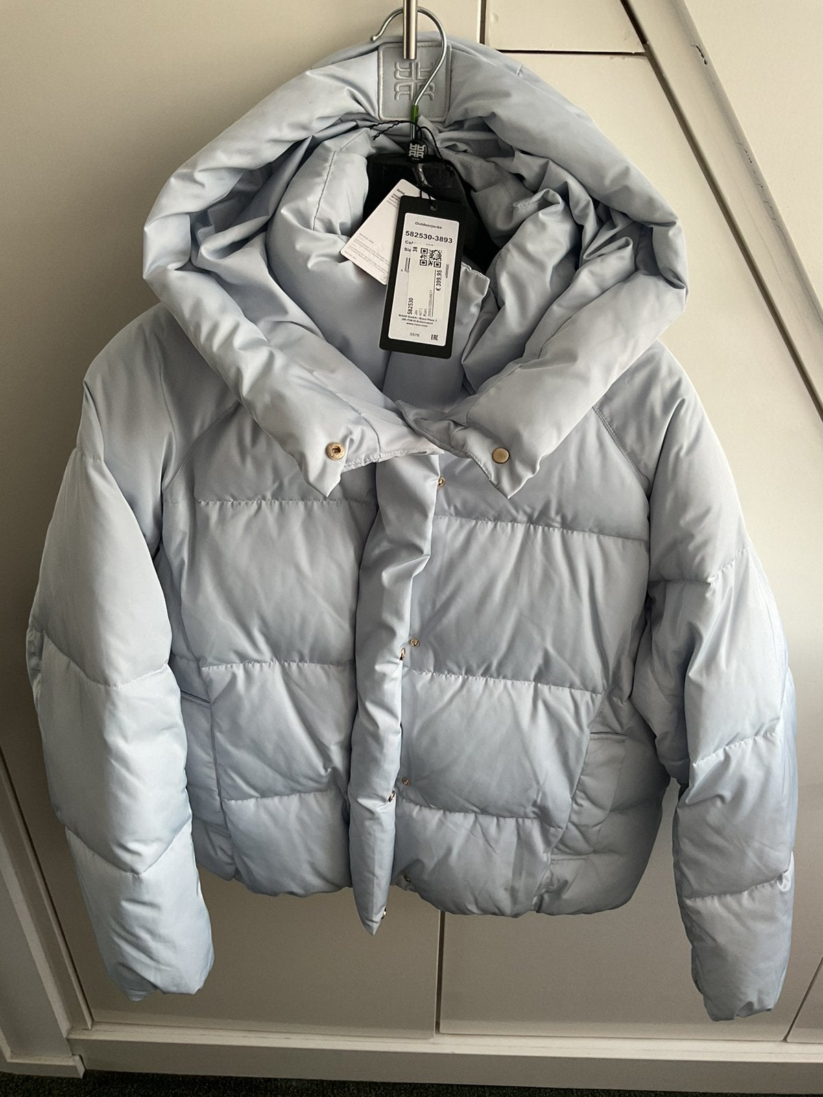 Riani lichtblauwe winterjas maat 38, Ophalen of Verzenden, Zo goed als nieuw, Maat 38/40 (M), Blauw
