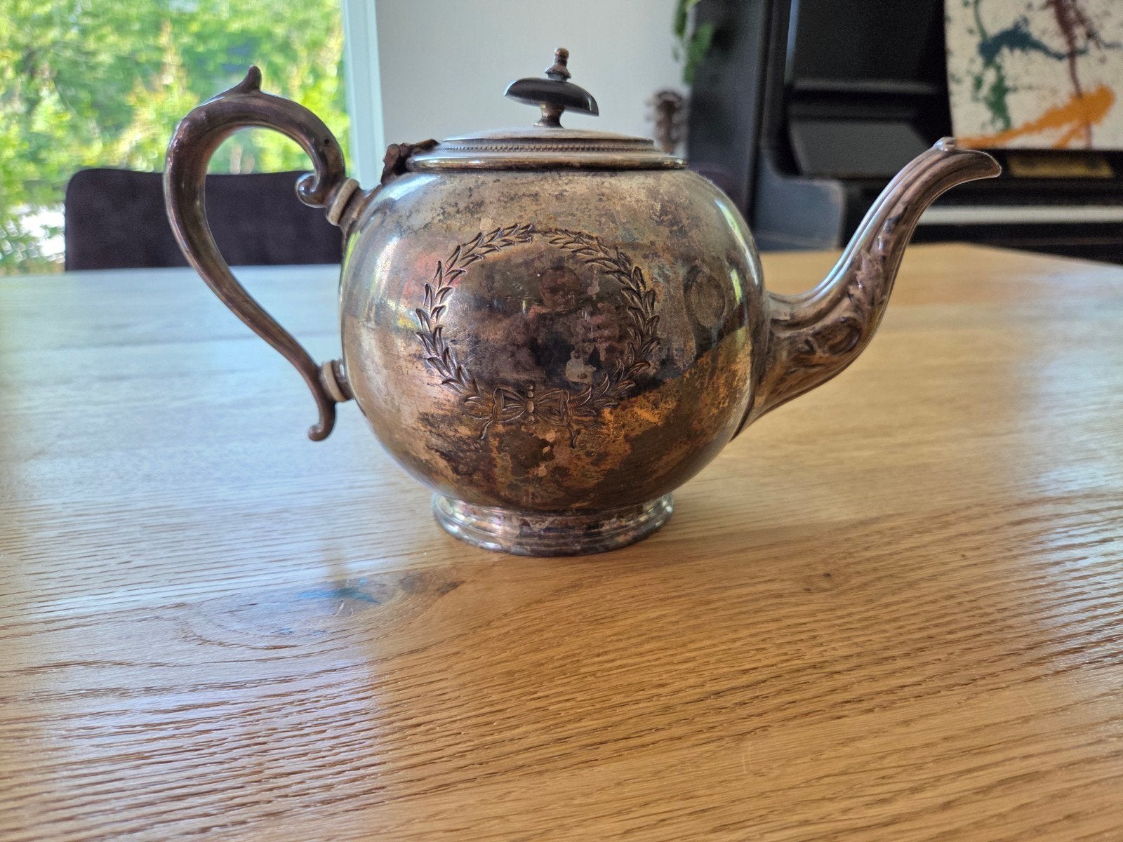 Joseph Broadhead & Sons Ltd Theepot Sheffield Silverplated, Ophalen of Verzenden, Zilver