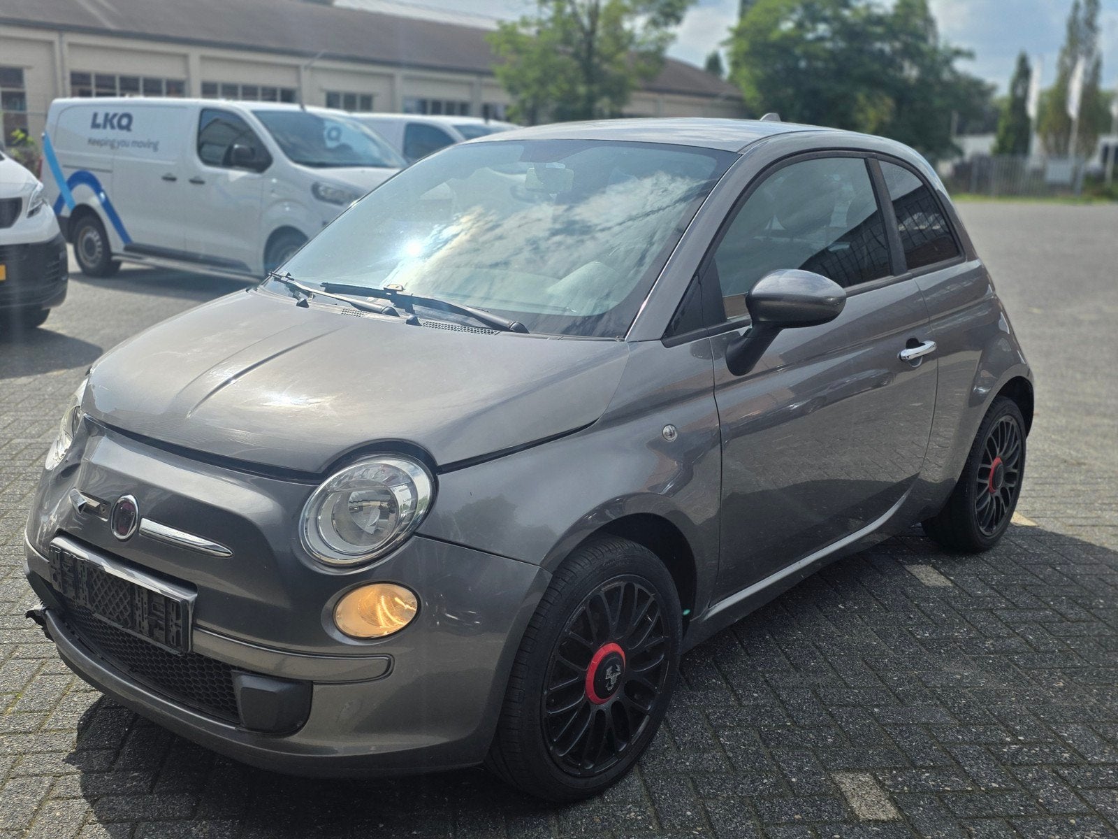 Fiat 500 1.2 AUT 51KW 2009 Grijs, Automaat, 1242 cc, Ophalen of Verzenden, Zilver of Grijs
