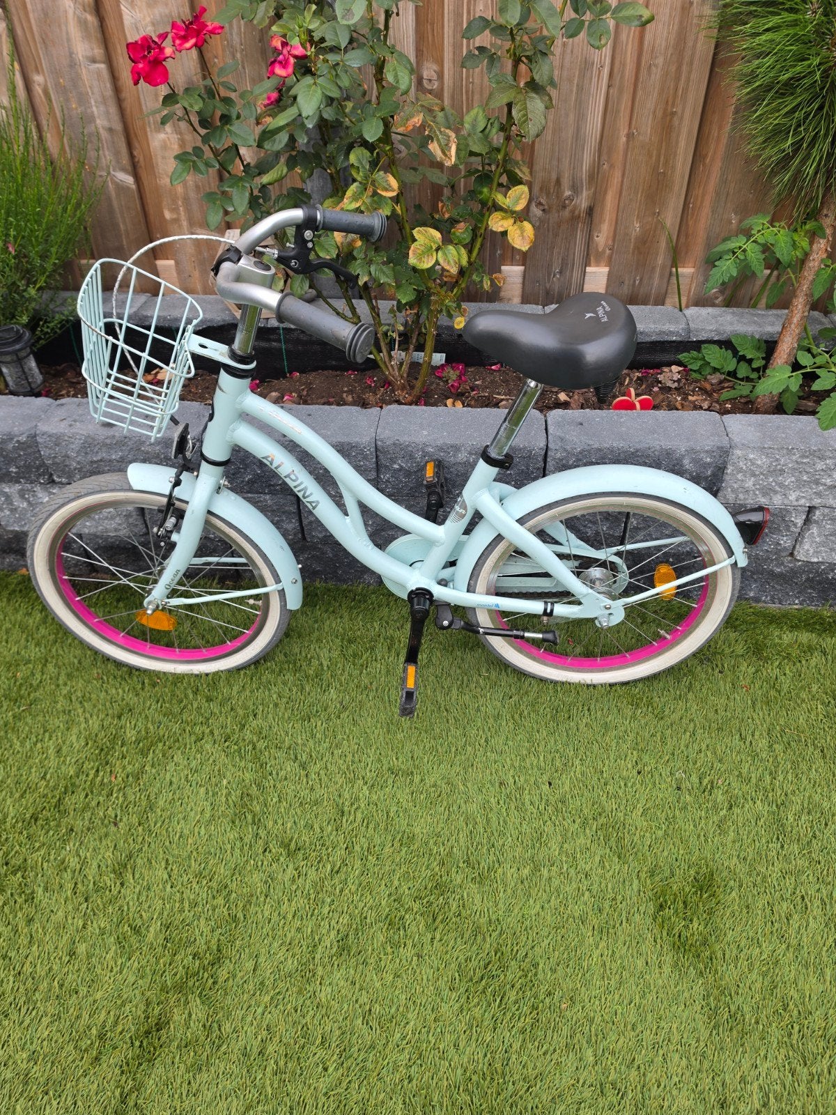 Alpina ocean kinderfiets 18 inch met mandje, Ophalen, Velgrem, Alpina, 16 tot 20 inch