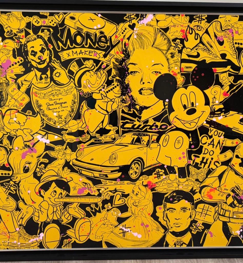 Daniel Sloots Art - Pop Art Collage "Money Makers", Ophalen