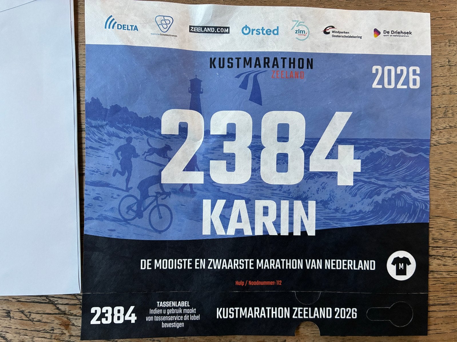 Startbewijs Kustmarathon Zeeland 2026, Eén persoon