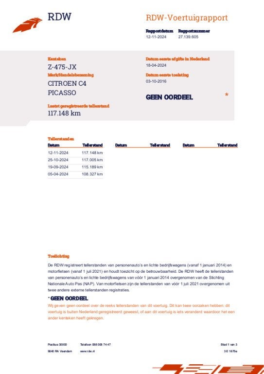 Citroen C4 Picasso 1.2 PureTech Tendance 7PERS/NAVI/APK 3-10, Auto's, Voorwielaandrijving, Stof, Gebruikt, 1199 cc