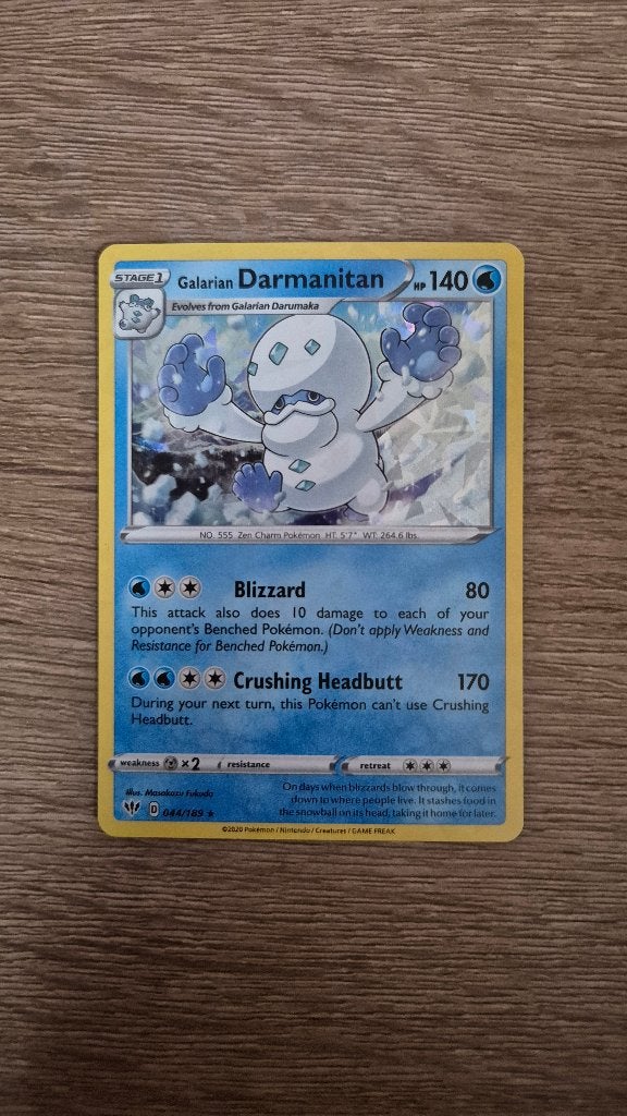 Galarian Darmanitan DAA 044/189 - Cracked Ice Holo, Ophalen of Verzenden, Nieuw, Losse kaart