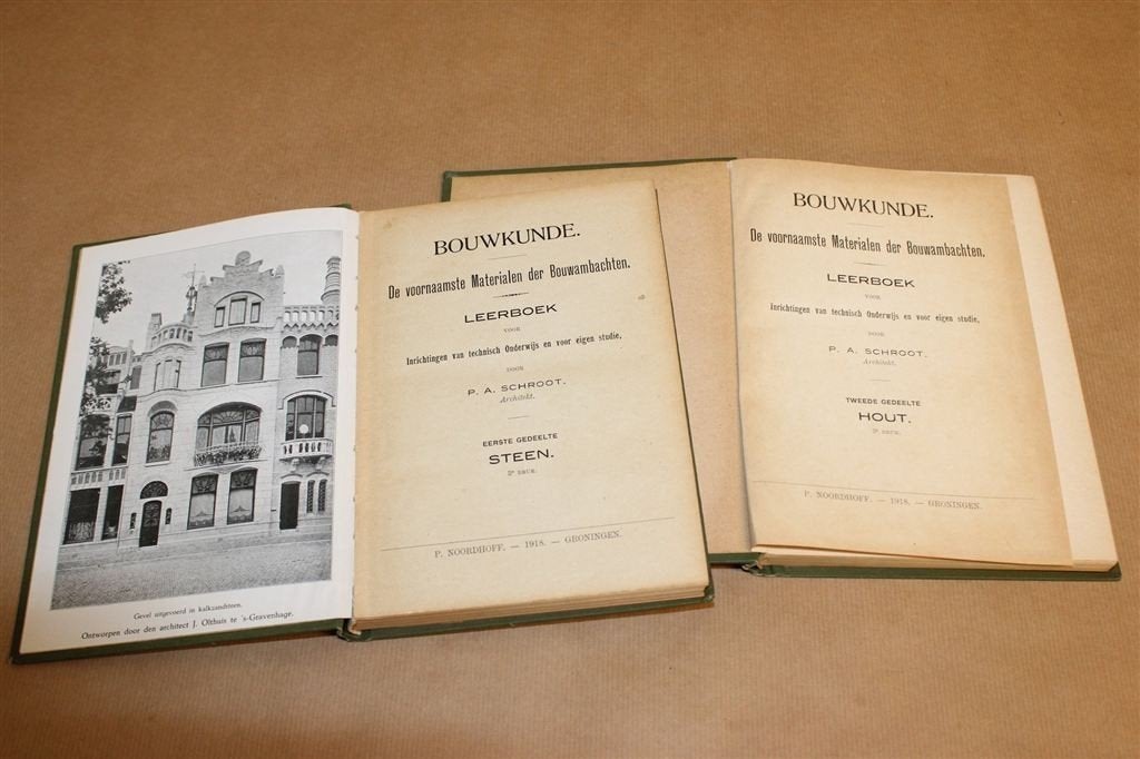 Bouwkunde — Materialen der Bouwambachten, 2 Delen 1918, Boeken, Ophalen of Verzenden, Gelezen, Bouwkunde