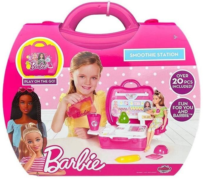 Barbie Smoothie Station Speelset in koffer, Barbie, ., Nieuw, Ophalen of Verzenden