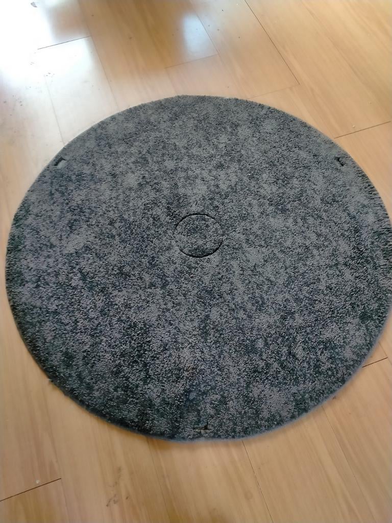 Vloerkleed Rond Grijs., Rond, Ophalen of Verzenden, Zo goed als nieuw, Grijs