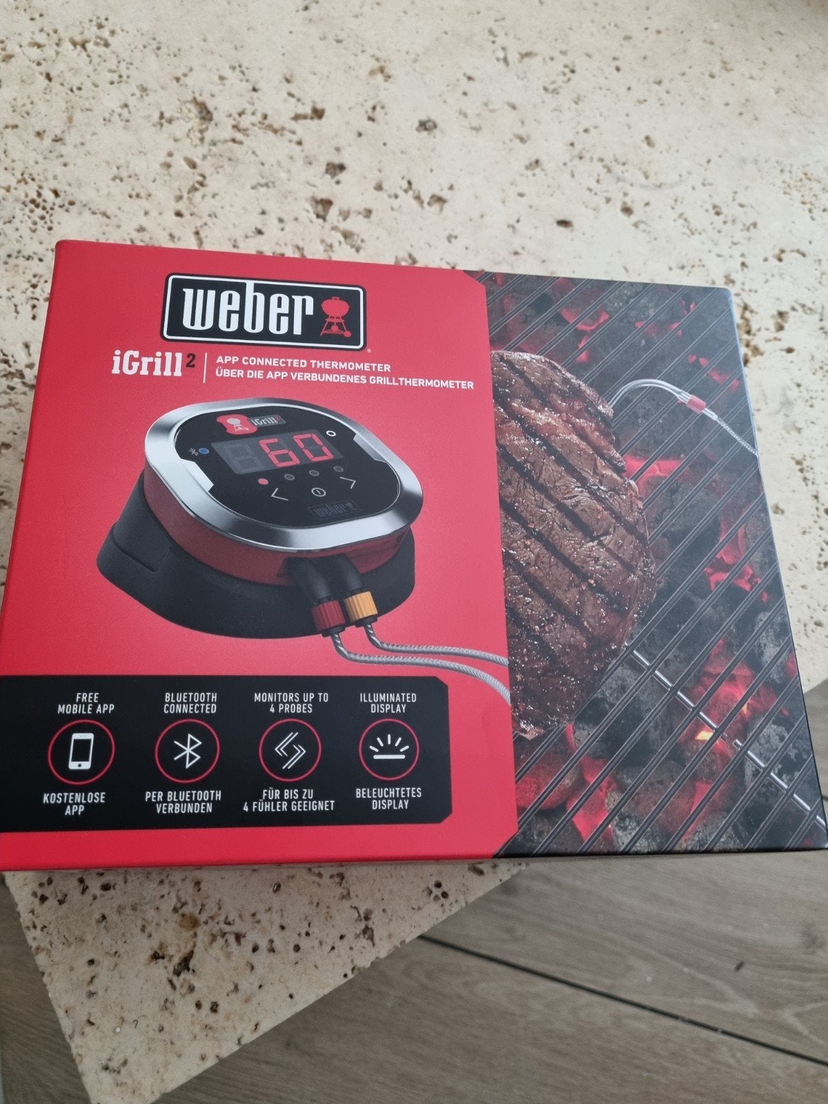 weber igrill  2  bbq thermometer. nieuw in de doos, Ophalen of Verzenden, Nieuw, Weber