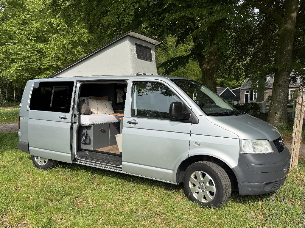 Volkswagen Transporter T5 2.5 TDI 130 pk Camper Buscamper, Caravans en Kamperen, Campers, Buscamper of Camperbus, Verwarmde buitenspiegels