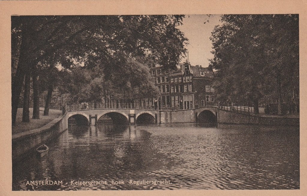 AMSTERDAM Keizersgracht hoek Reguliersgracht, Verzamelen, Verzenden, 1920 tot 1940, Ongelopen, Noord-Holland