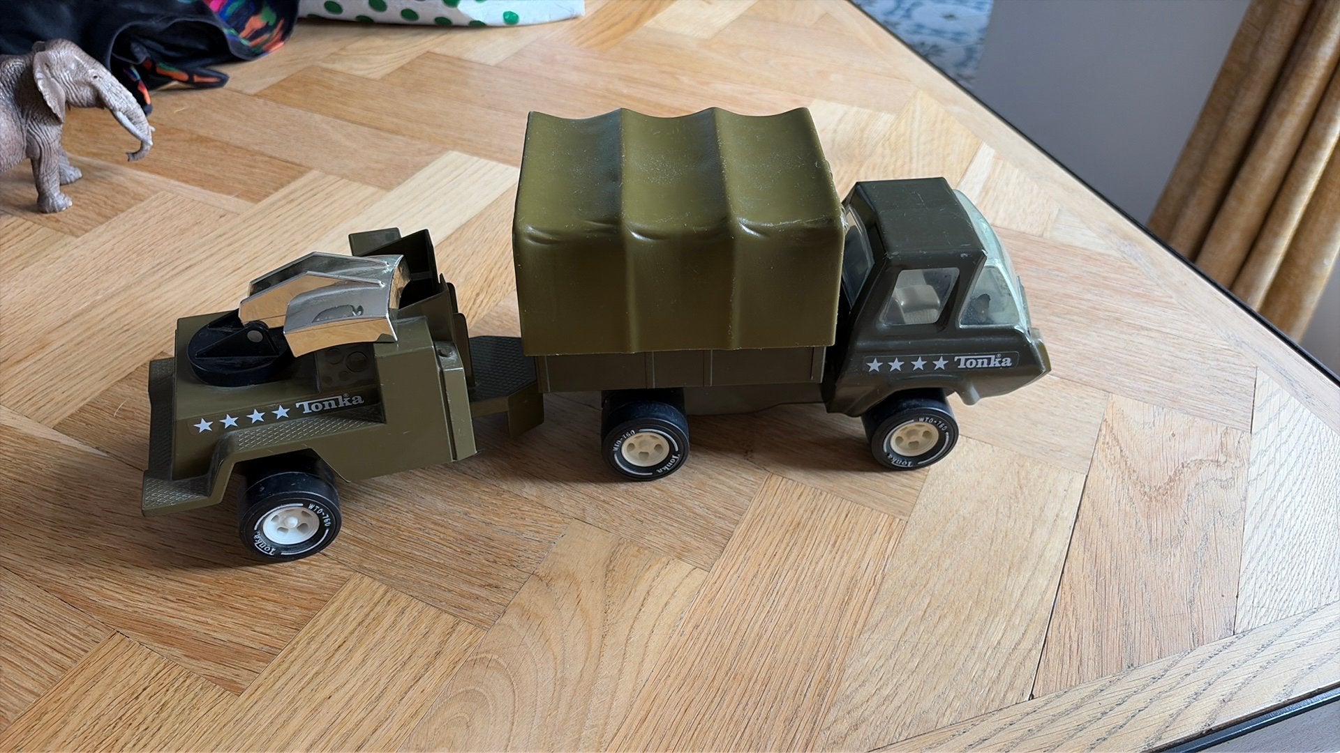 Tonka militaire vrachtwagen truck vintage, Verzamelen, Speelgoed, Ophalen of Verzenden, Gebruikt